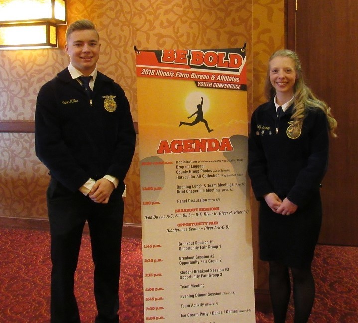 Two Olympia FFA Juniors attend Farm Bureau Youth Conference