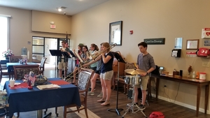 Marching Band Members Perform at HMC