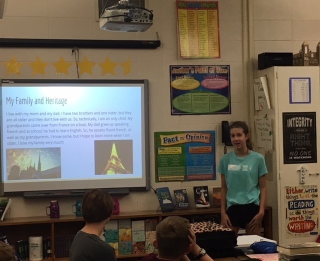 7th Grade Students Present 'My Story' Projects