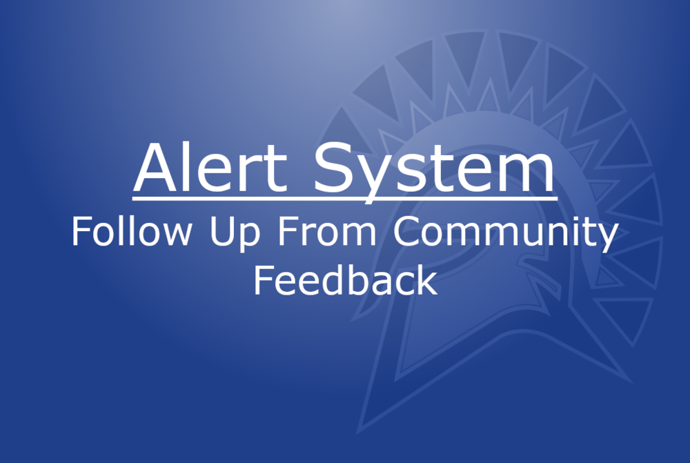 Alert System What We Learned Olympia South
