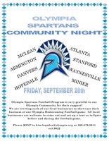 Olympia Spartans Community Night
