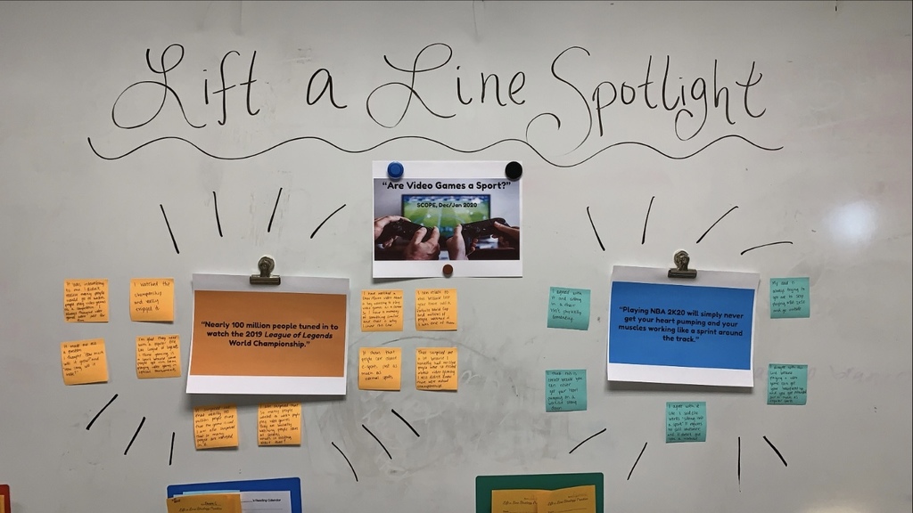 Sixth grade students are using the Lift a Line Strategy today to complete a skill check by finding prepositional phrases in their own books. This is a fantastic strategy to help students cite evidence from a text and make connections!