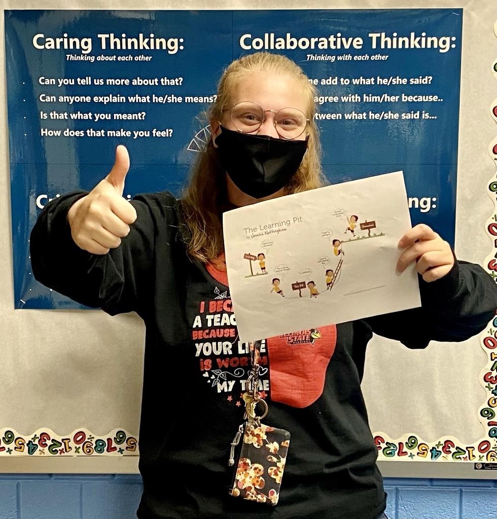 To go along with the Challenge Learning work today at Institute, OMS teachers participated in a Learning Pit themed scavenger hunt. Congratulations to math teacher Kelsey Holt for being the winner! #EasyIsBoring #ChallengeIsInteresting