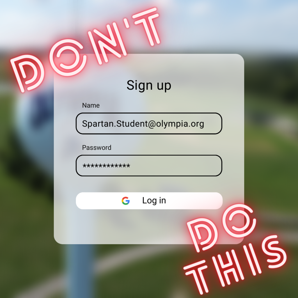 Sign Up Caution
