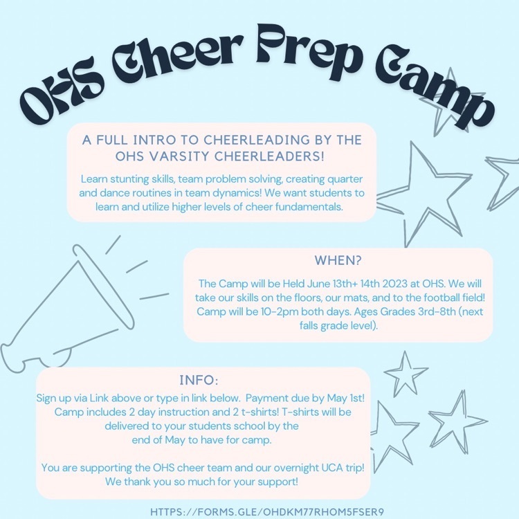 oHS cheer camp flyer description